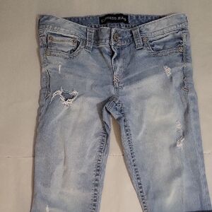 Express Faded Blue Boot Cut Jeans